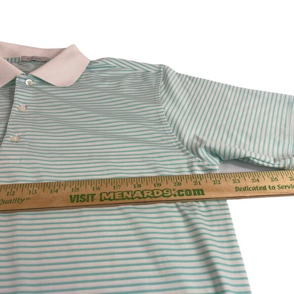Oliver Ridley Polo Shirt Mens M Blue Stripe Performance Golf - Picture 6 of 7